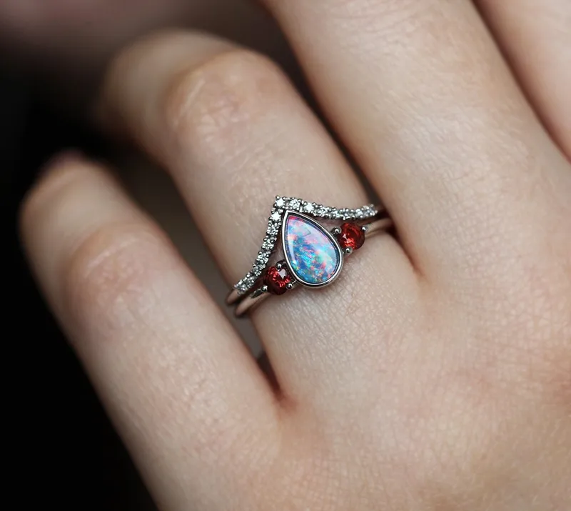 Finnley Pear Opal Ring view 5