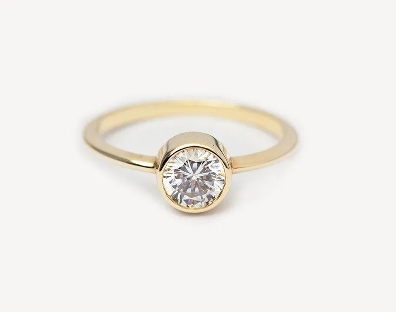 Floral Diamond Engagement Ring Set With Petal Crown Band view 9