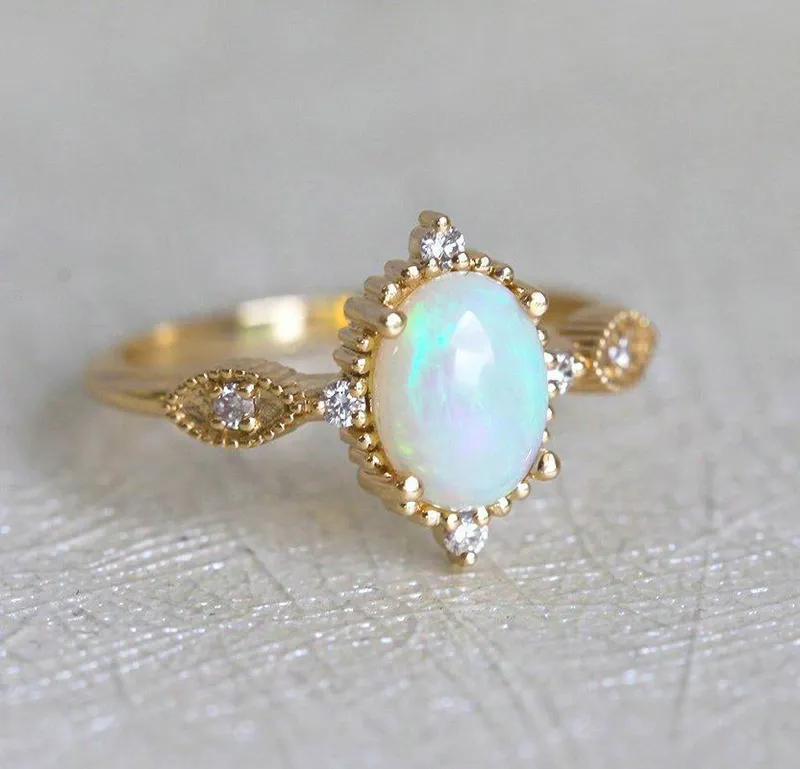 Florence Oval Opal Ring view 11