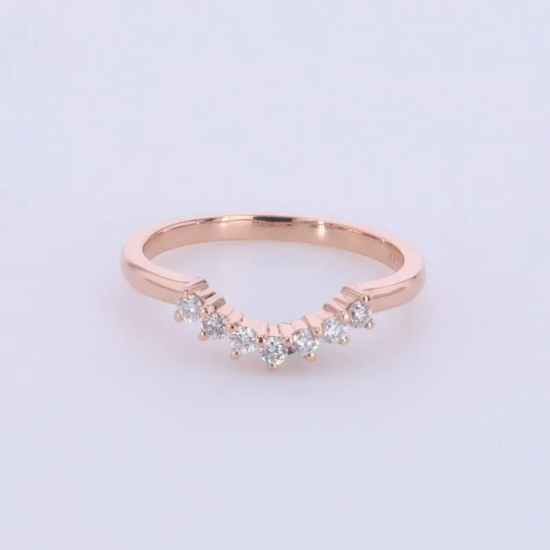 2Ct/9*7mm/ Charles and Colvard Oval Cut Forever One Bridal Set In Solid Rose Gold, Diamond band Oval Bridal Set, Moissanite Engagement Ring. view 3