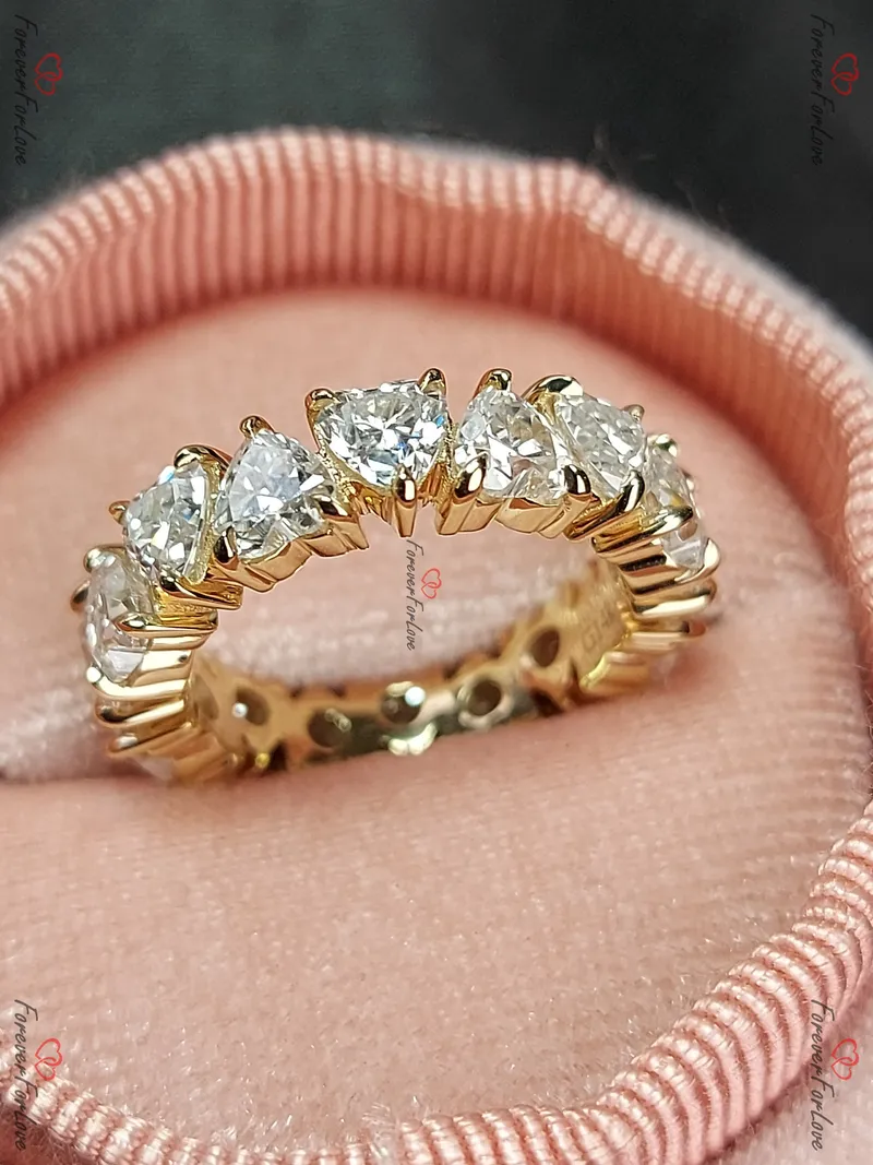Heart Wedding Band Full Eternity view 3