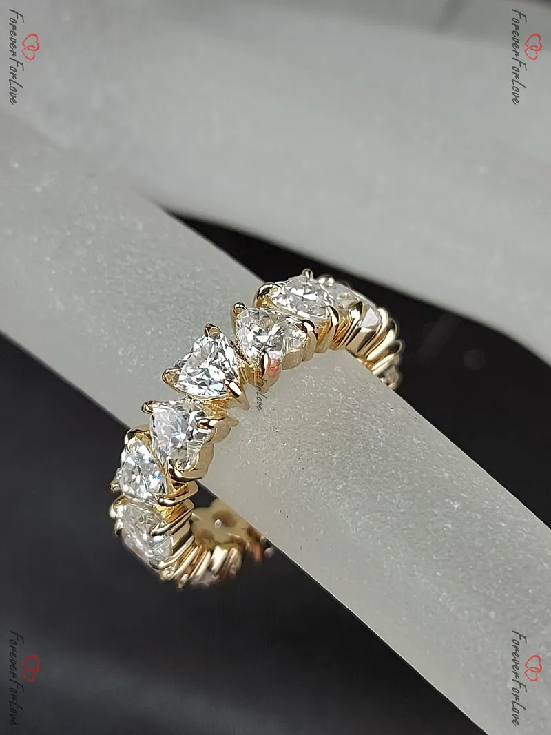 Heart Wedding Band Full Eternity view 4