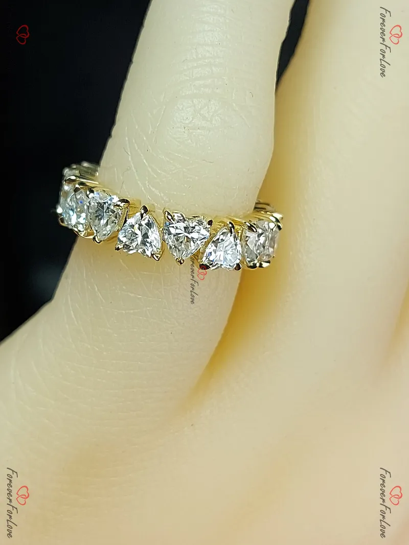 Heart Wedding Band Full Eternity view 5