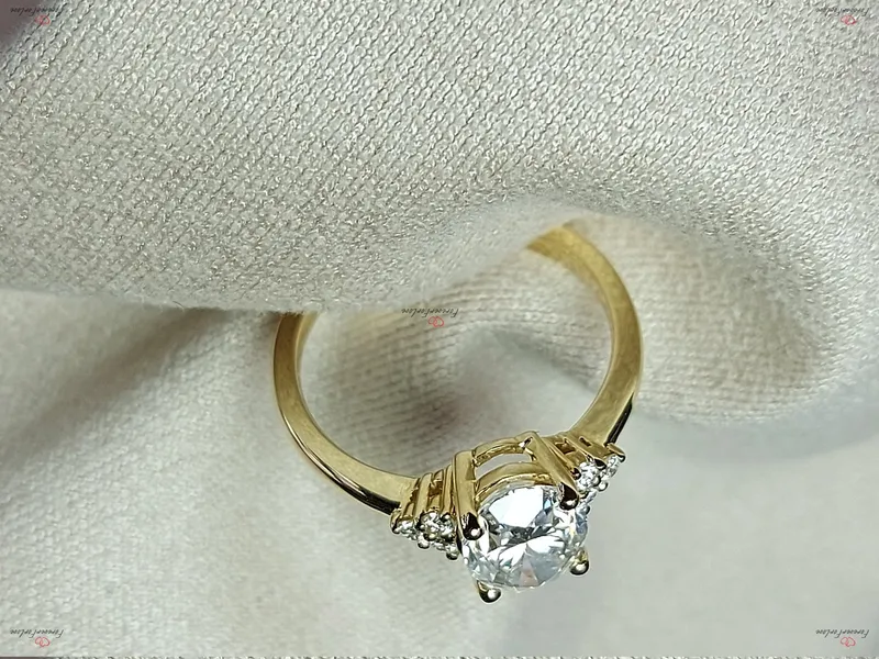 Vintage Oval Moissanite engagement ring unique Cluster Yellow gold engagement ring women Round diamond wedding Bridal art deco Anniversary. vy 4