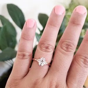 Vintage Oval Moissanite engagement ring unique Cluster Yellow gold engagement ring women Round diamond wedding Bridal art deco Anniversary. vy 6