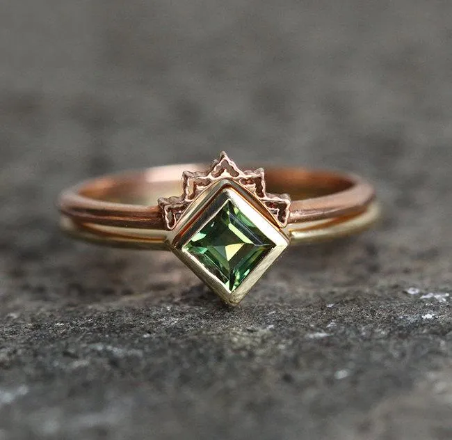 Frida Green Sapphire Ring green sapphire engagement ring
