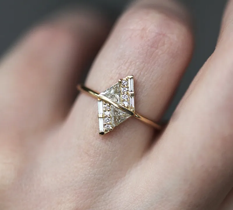 Geometric Diamond Ring vy 3