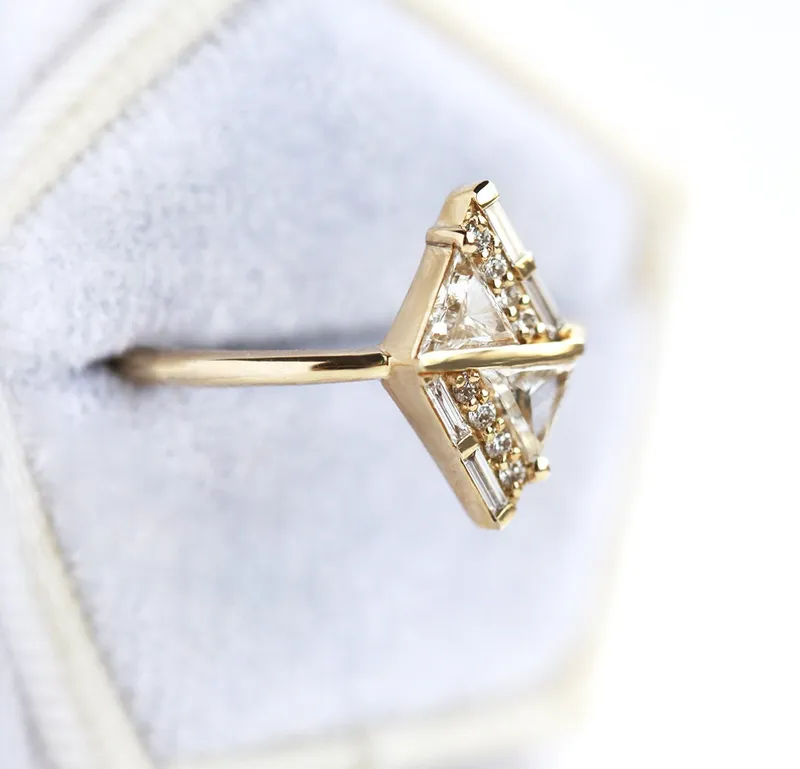Geometric Diamond Ring vy 4