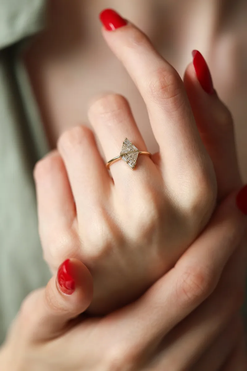 Geometric Diamond Ring vy 5