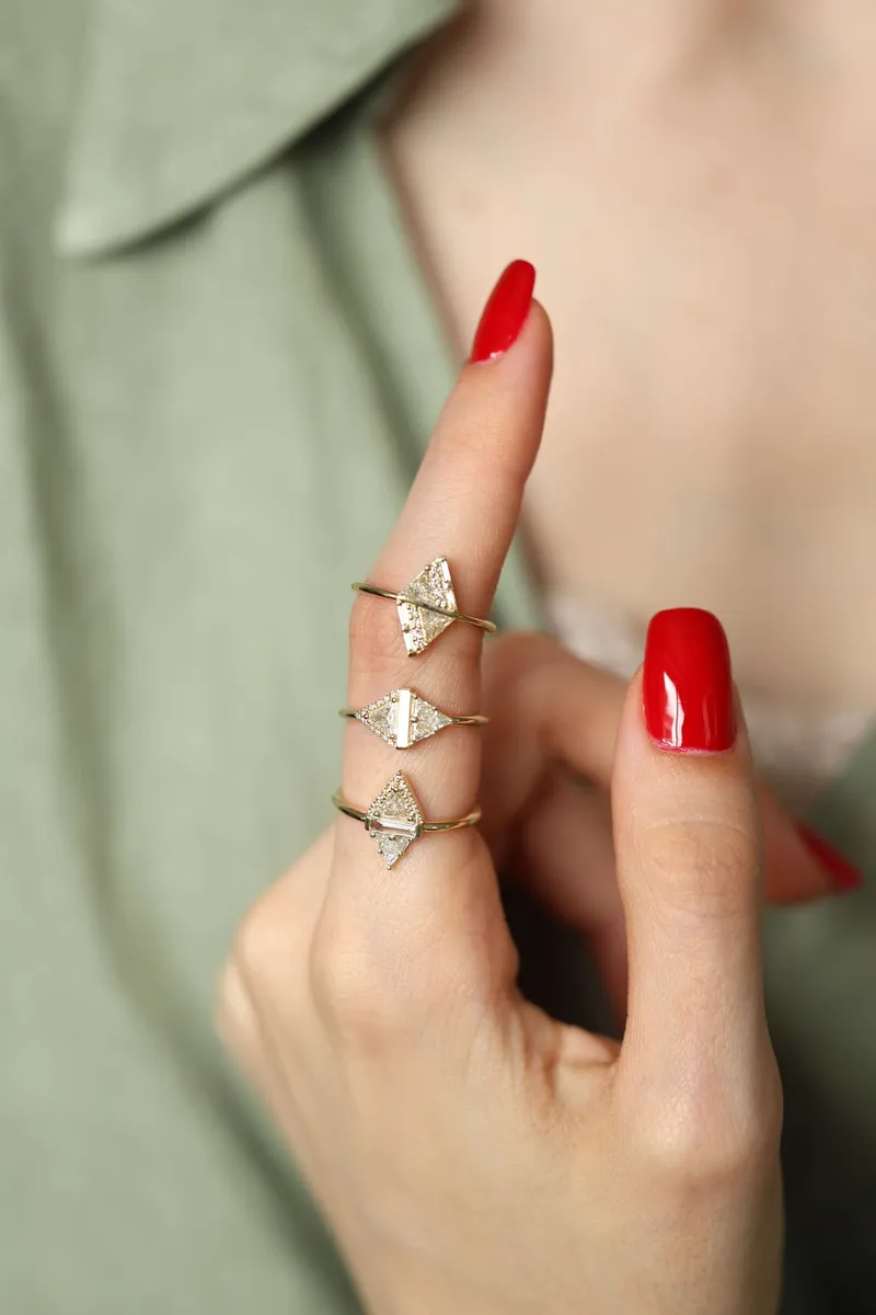 Geometric Diamond Ring vy 6