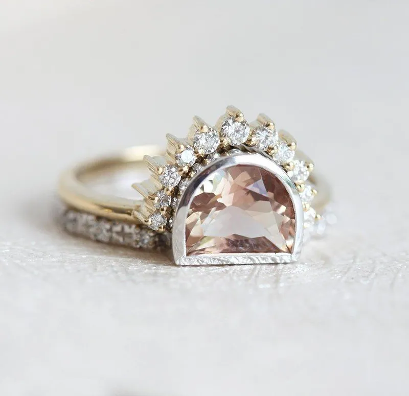Giada Oregon Sunstone Ring, 14K Gold Ring vy 2