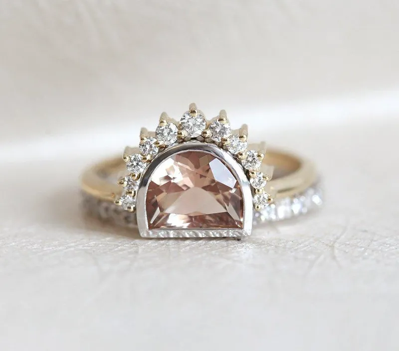 Giada Oregon Sunstone Ring, 14K Gold Ring vy 5