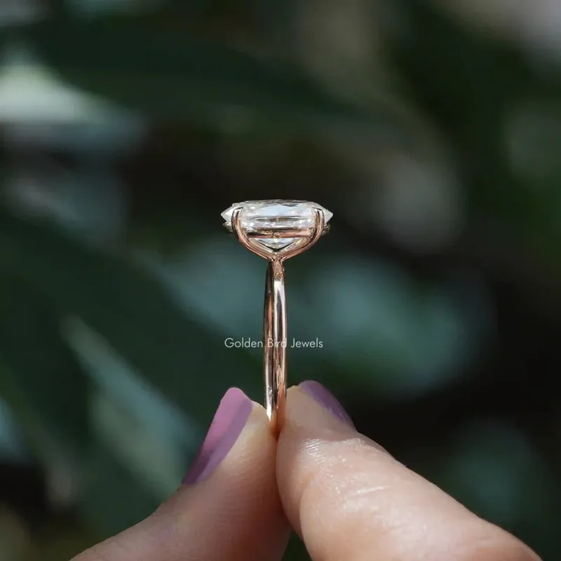 1 Carat Crushed Ice Oval Cut Moissanite Solitaire Ring vy 7