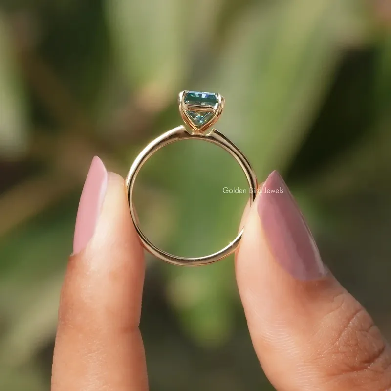 1 Carat To 5 Carat Radiant Cut Solitaire Moissanite Ring vy 3