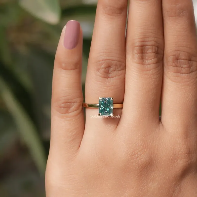 1 Carat To 5 Carat Radiant Cut Solitaire Moissanite Ring vy 4