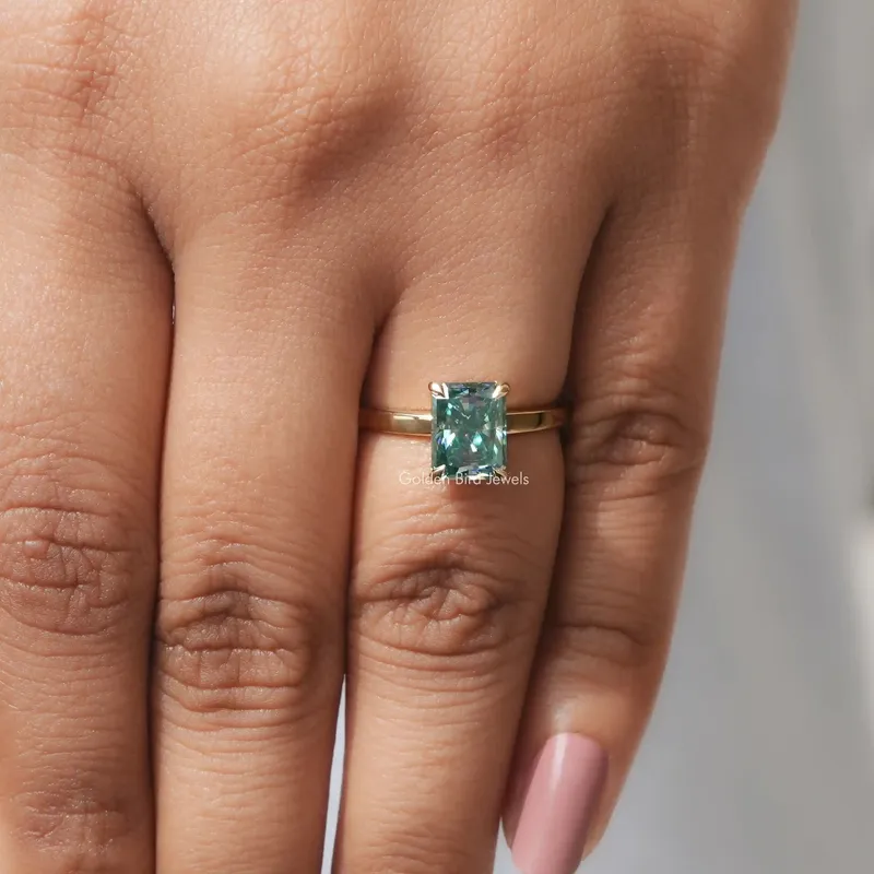 1 Carat To 5 Carat Radiant Cut Solitaire Moissanite Ring vy 7
