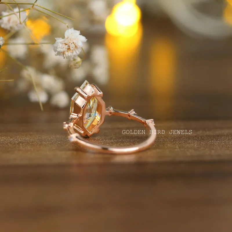 3 Carat Yellow Dutch Marquise Moissanite Ring vy 10