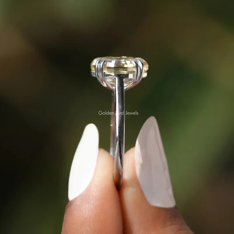 Antique Cut Moissanite Solitaire Engagement Ring vy 2