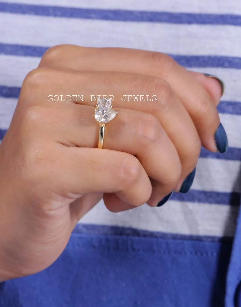 Asscher And Pear Cut Toi Moi Moissanite Ring view 3