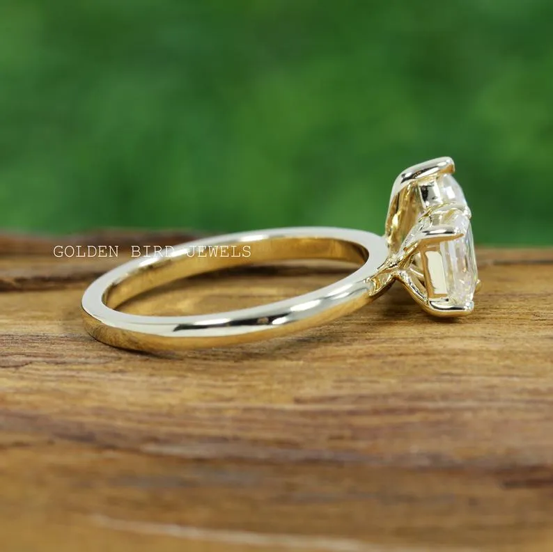 Asscher And Pear Cut Toi Moi Moissanite Ring view 7