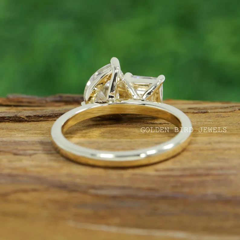 Asscher And Pear Cut Toi Moi Moissanite Ring view 6