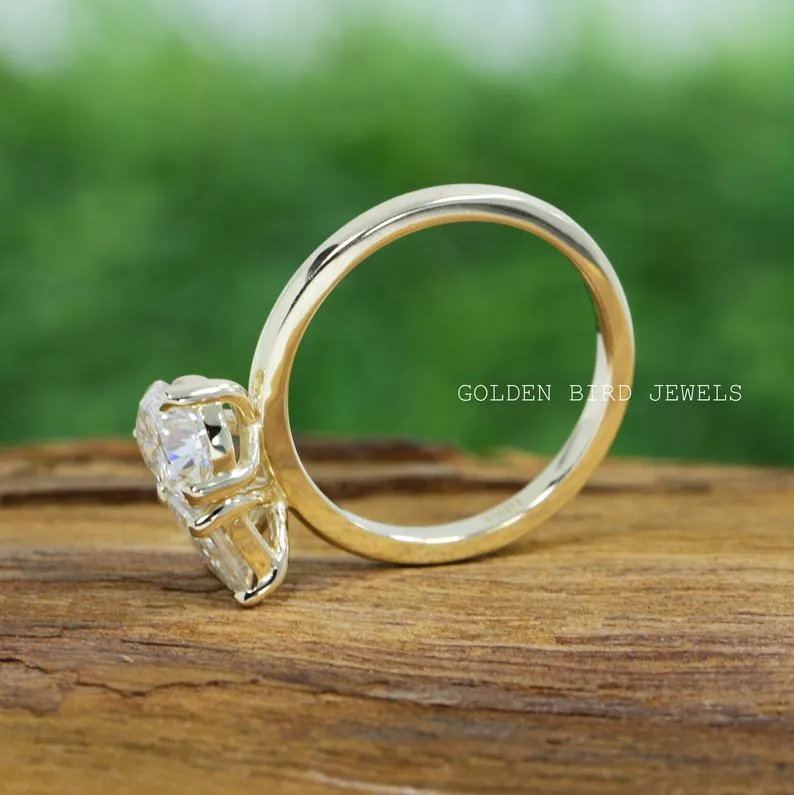 Asscher And Pear Cut Toi Moi Moissanite Ring view 5