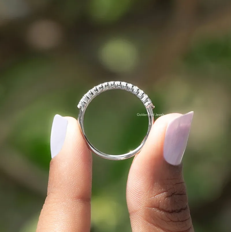 Baguette Cut Moissanite Wedding Band view 2