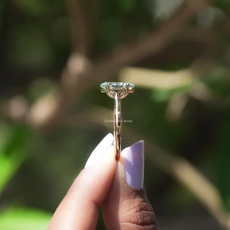 Blue Dutch Marquise Cut Solitaire Ring vy 3