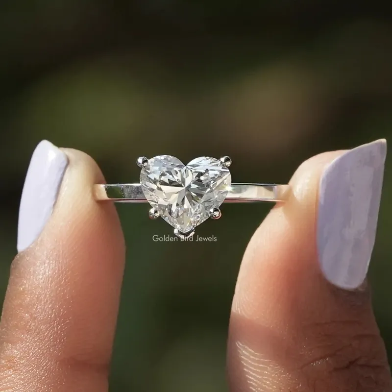 Brilliant Heart Shape Lab Diamond Solitaire Ring engagement ring