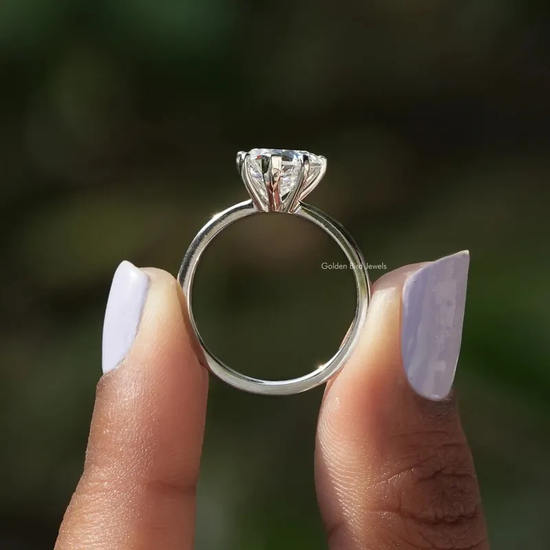 Brilliant Heart Shape Lab Diamond Solitaire Ring view 2