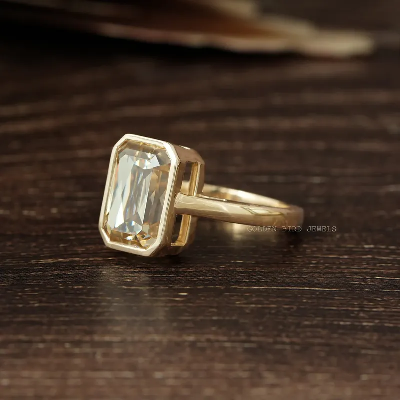 Criss Cut Bezel Set Solitaire Anniversary Ring view 4