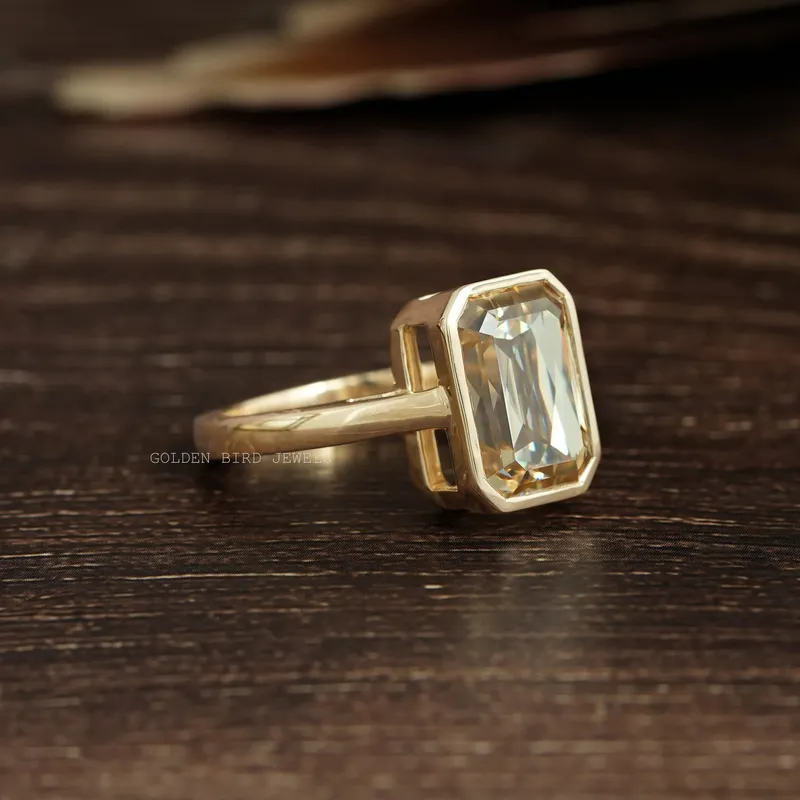 Criss Cut Bezel Set Solitaire Anniversary Ring view 6