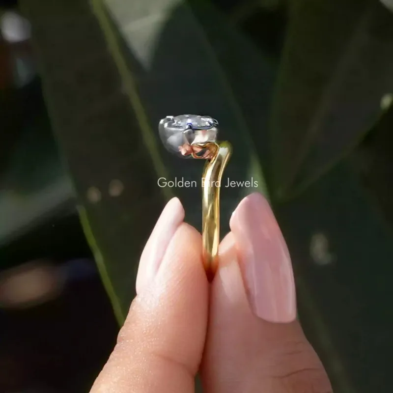 Crushed Ice Oval Moissanite Engagement Ring oval cut engagement ring