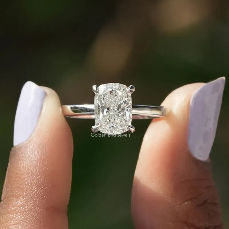 Cushion Cut Lab Grown Diamond Solitaire Ring cushion cut engagement ring
