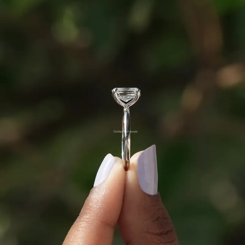 Cushion Cut Lab Grown Diamond Solitaire Ring view 3