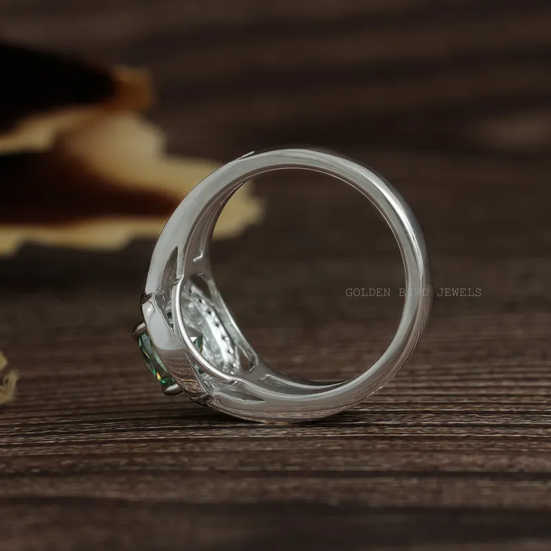 Cushion Cut Moissanite Halo Engagement Ring view 10