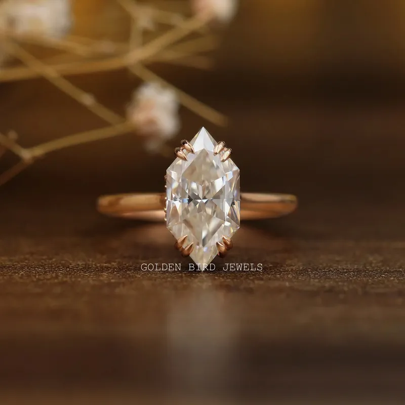 Dutch Marquise Cut Hidden Halo Moissanite Ring engagement ring