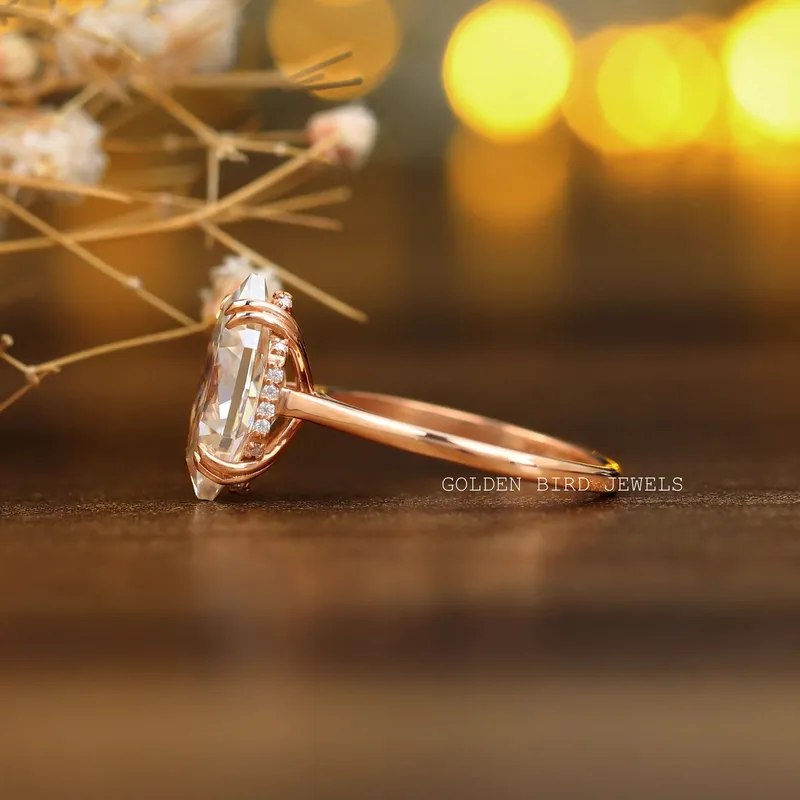 Dutch Marquise Cut Hidden Halo Moissanite Ring vy 8