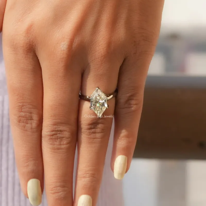 Dutch Marquise Cut Hidden Halo Ring view 7