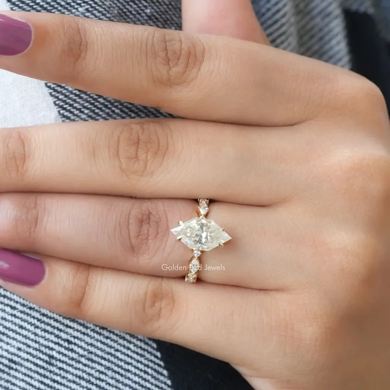 Dutch Marquise Cut Moissanite Engagement Ring view 8