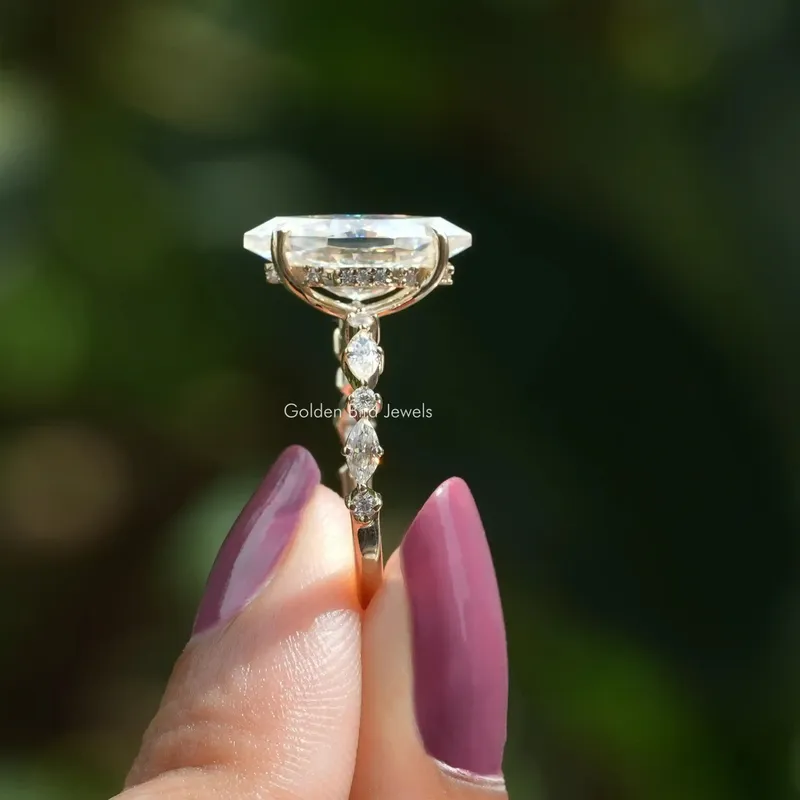 Dutch Marquise Cut Moissanite Engagement Ring view 6