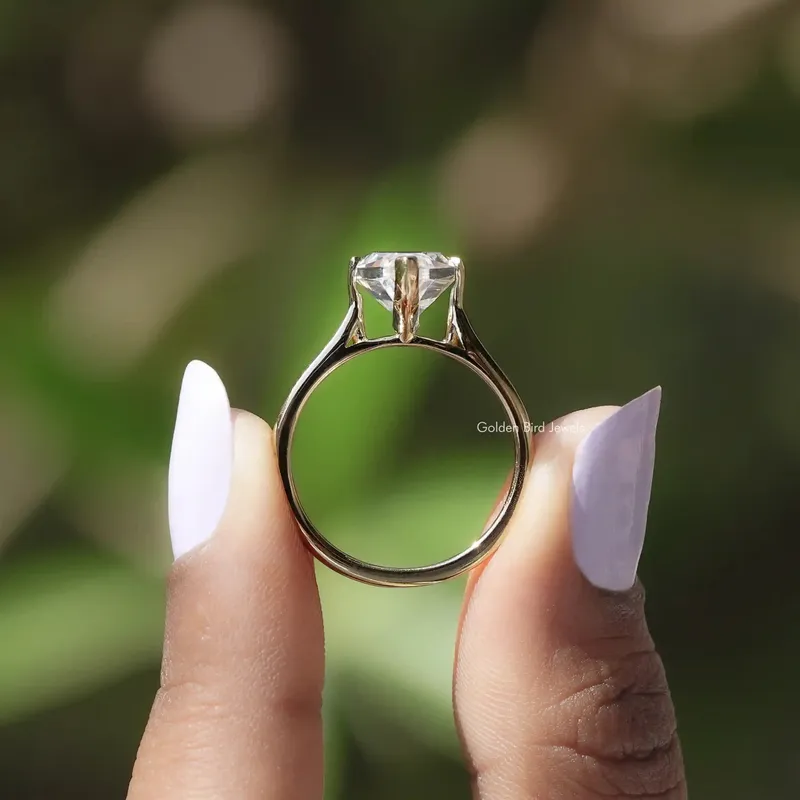 Dutch Marquise Cut Moissanite Solitaire Engagement Ring view 2
