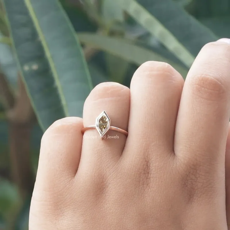 Dutch Marquise Cut Moissanite Solitaire Ring view 8