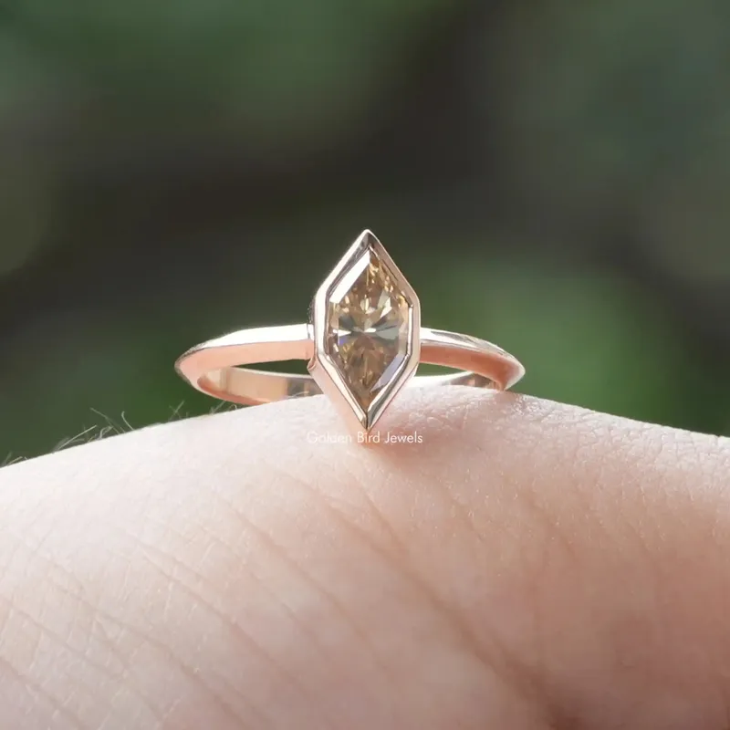 Dutch Marquise Cut Moissanite Solitaire Ring view 2