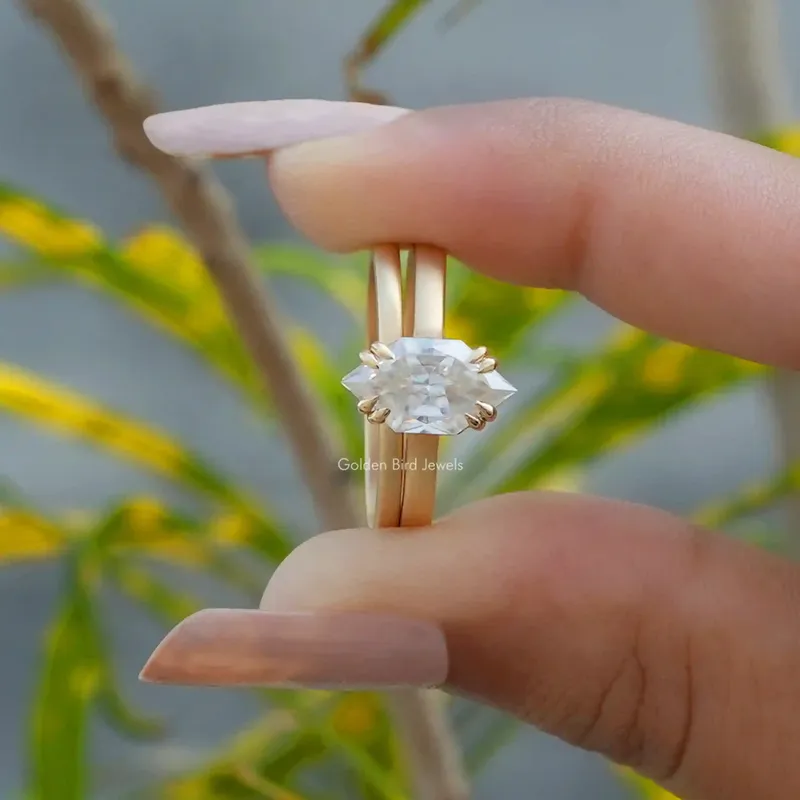 Dutch Marquise Cut Moissanite Wedding Ring Set engagement ring