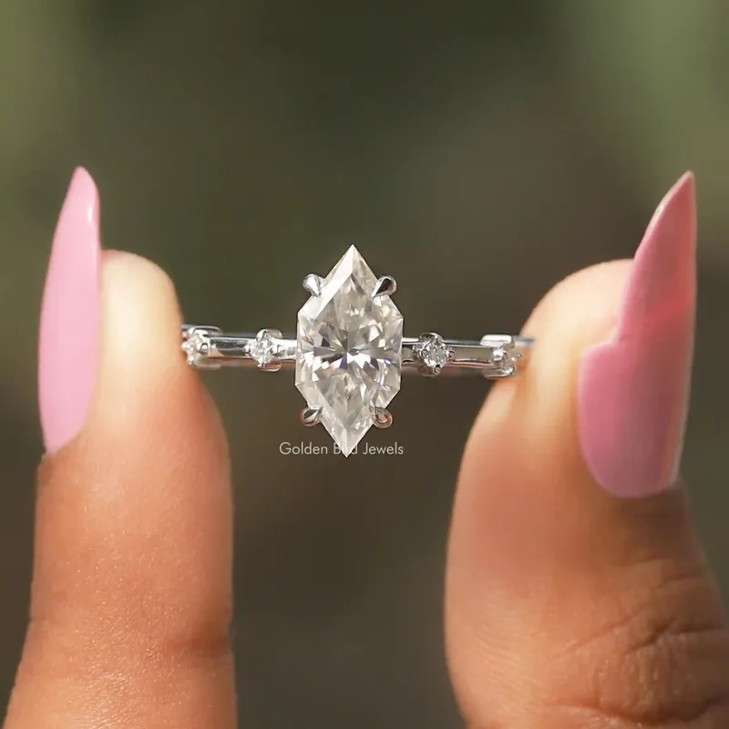 Dutch Marquise Half Eternity Engagement Ring engagement ring