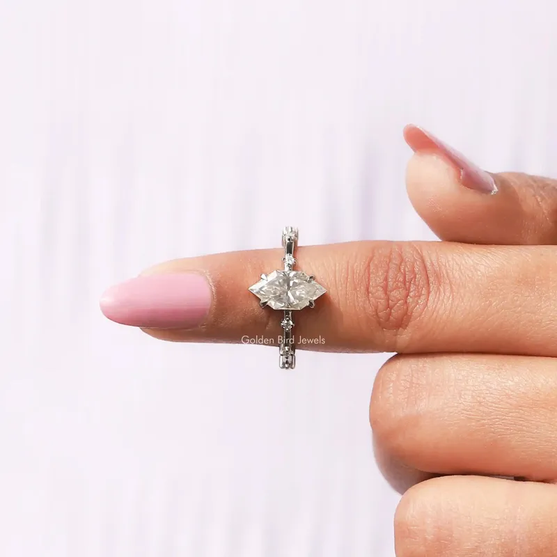 Dutch Marquise Half Eternity Engagement Ring view 7