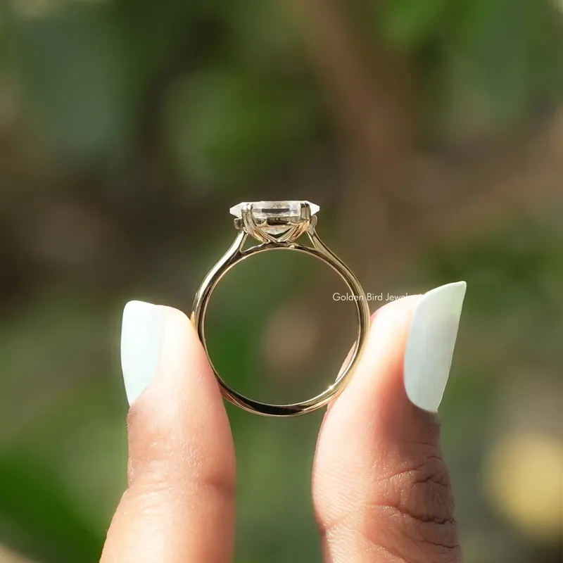 Dutch Marquise Moissanite East To West Set Solitaire Ring view 2