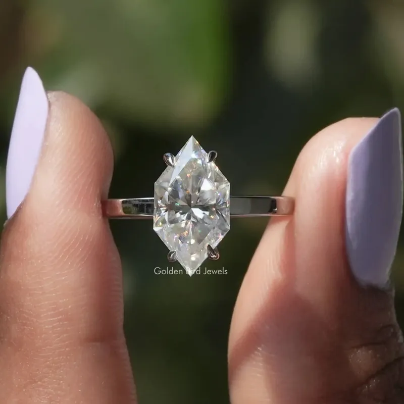 Dutch Marquise Moissanite Hidden Halo Ring engagement ring
