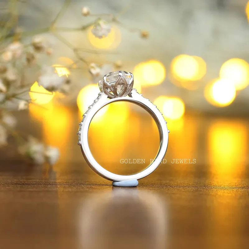 Dutch Marquise Solitaire Moissanite Engagement Ring view 8